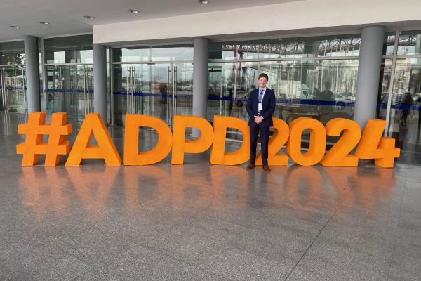 Noah in front of the AD/PD conference